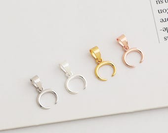 S925 Sterling Silver Bull Nose Pendant Clip: Quality Jewelry Making Supplies for Making Gemstone Pendants