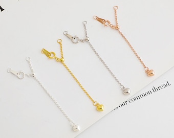 S925 sterlingzilver Seiko liefde verlengketting DIY kralenarmband ketting verbindingsketting siliconen trekverstelling staartketting: