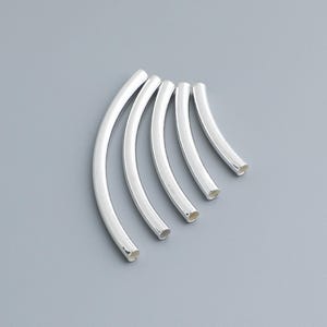 S925 Sterling Silver Tube Bead Set, Assorted Sizes, Bracelet and Necklace Making Supplies,925 Silver Tube Beads