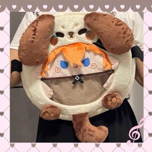 Bolso Ita con personaje de Bungo Stray Dogs, bolso cruzado de felpa Dazai/Chuuya/Akutagawa