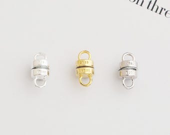 S925 Sterling Silver lagnetic Clasp Set- Perfect for Women's Jewelry llaking,Sterling Silver