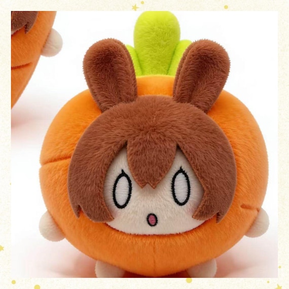 Arknights Amiya Carrot Plush Mascot, 10cm Fan-made Plush Keychain