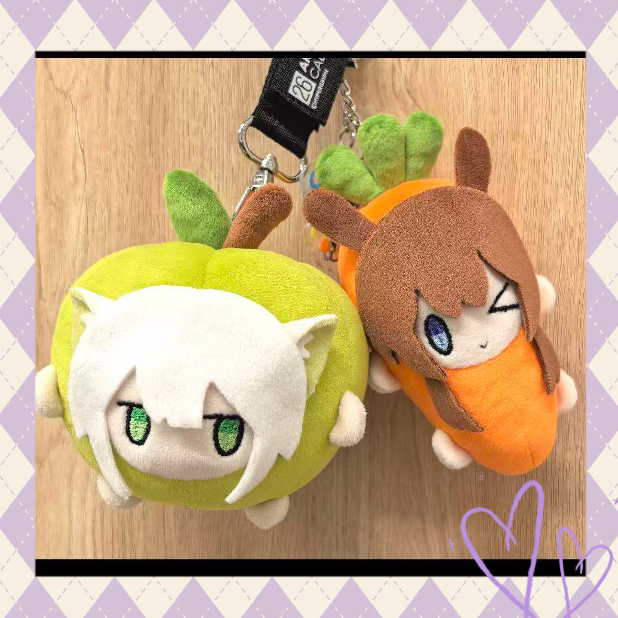 アークナイツ テキサス＆ラップランド フルーツぬいぐるみ、10cm