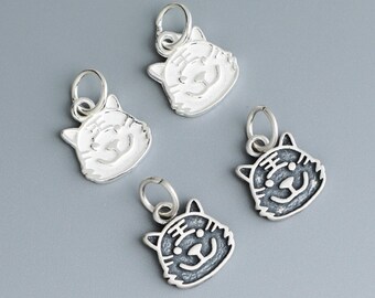 Pulseira de corda trançada DIY com botão de tigre do zodíaco em prata esterlina S925 banhada a ouro galvanizado, acessórios de joias com miçangas, atacado