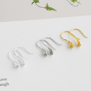 S925 sterling silver colored zircon stud earrings DIY handmade round bead earrings simple and fashionable ins style earrings accessories