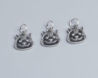 Pulseira de corda trançada DIY com botão de tigre do zodíaco em prata esterlina S925 banhada a ouro galvanizado, acessórios de joias com miçangas, atacado