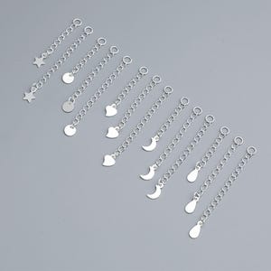 S925 Extension Chain: Adjustable and Stylish Lobster Clasp for DIY Jewelry Accessories,silver Adjustable Extender Chain with Lobster Clasp
