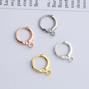 S925 sterling silver colored zircon stud earrings DIY handmade round bead earrings simple and fashionable ins style earrings accessories
