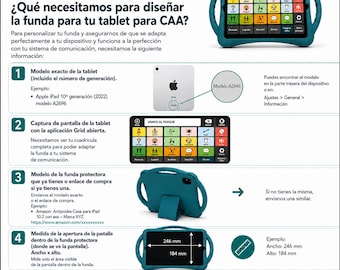 Custom CAA Cover | Communication Support System (Keyguard) for Tablet | 3D Grid Adapted to Any Communication App