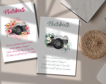 Photobooth poster | Printable wedding poster | Photo corner poster | Instant PDF download
