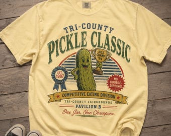 Retro Americana Pickle Contest Shirt | Comfort Colors Fairgrounds Tee