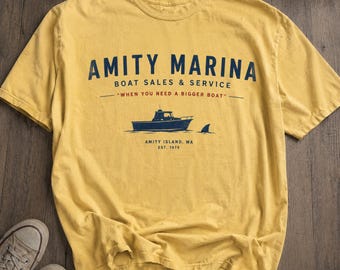 Vintage Lake Marina Shirt | Retro Americana Comfort Colors Tee | Nostalgia Summer Apparel