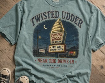 Retro Americana Comfort Colors Tee | Nostalgic Drive-In Ice Cream Shirt