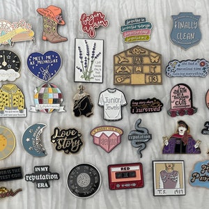Taylor Swift Themed Enamel Metal Pins