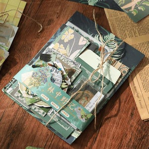 Suprimentos para diário de scrapbook | Adesivos para diário de sucata | Conjunto de papéis mistos | Presente para diário, hobby, faça você mesmo, design original