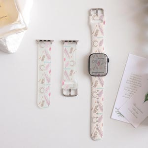 Bohemian Style Silicone Watch Band for Apple Watch Band 42mm 44mm 45mm 46mm 49mm 38mm 40mm 41mm,Personalized Women Watch Band,Birthday Gifts