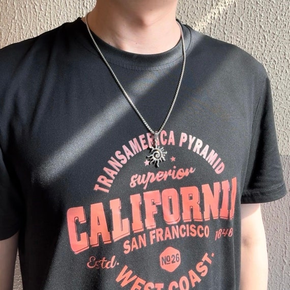 Sun Pendant Necklace for Men Women Streetwear Punk Hip Hop Unisex Style