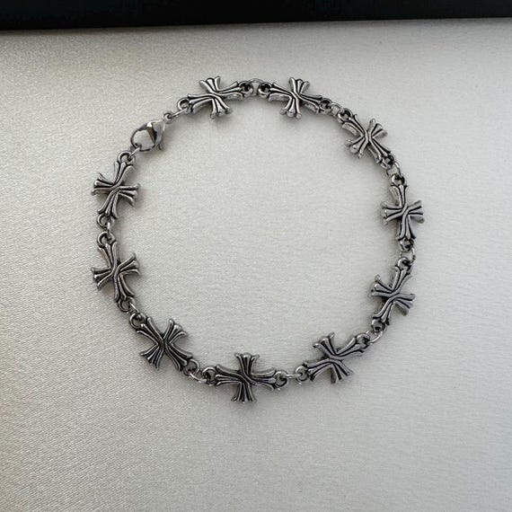 Cross Bracelet for Men Women,streetwear Punk Hip Hop Unisex