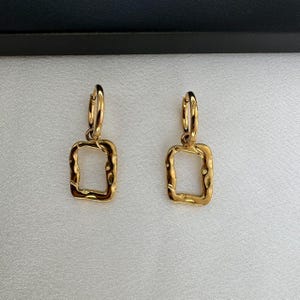 Geometric Square Dangle Drop Earrings for Women