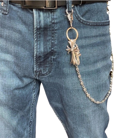 パンツ Chain Keystrap Printing Denim Sd17e8994cf3a4ea9b51e44d88d40c