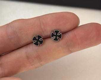 Cross Stud Earrings for Men Women Streetwear Punk Hip Hop Unisex Style