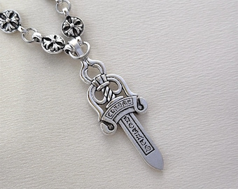 Dagger Pendant Necklace for Men Women,streetwear Hip Hop Punk