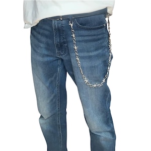 Knoten Hosen Kette für Männer Frauen, Jeans Kette,Schlüsselanhänger,Taschen Kette,Biker Brieftasche Kette,Streetwear Punk Hip Hop Unisex