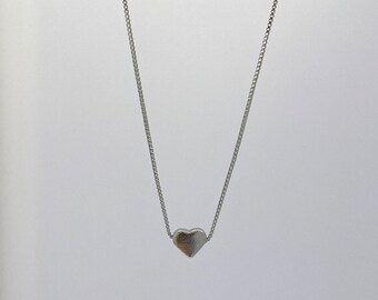 Silver Plated Love Heart Pendant Necklace for Women
