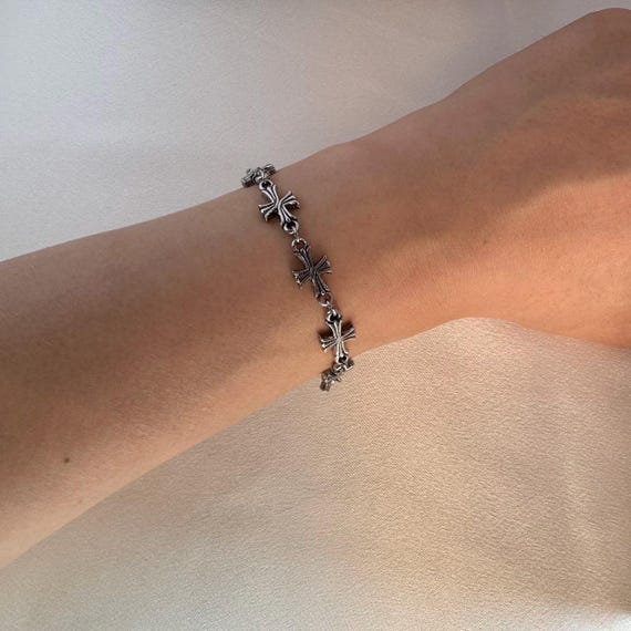 Cross Bracelet for Men Women,streetwear Punk Hip Hop Unisex