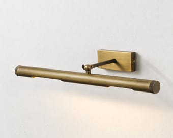 22 Inch Antique Brass Picture Light - Vintage Bronze Art Display Light