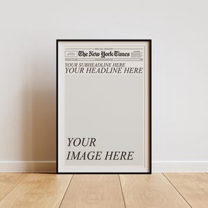 Personalized Newspaper Print | Custom News Poster | Digital Download | Fake Newspaper Cover | Custom Headline Print