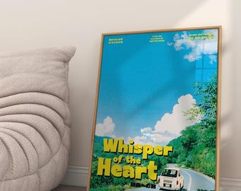 Murmure du foyer, affiche esthétique de l'anime Ghibli, décoration murale d'anime japonais, idée cadeau pour les fans d'anime, art rétro vintage