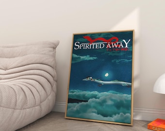 Spirited Away Poster Digital Download – Studio Ghibli Wall Art, aesthetic Poster, Anime Poster, Anime Landscape Decor, Nostalgic