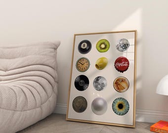 Vintage Retro Print Poster – Aesthetic Digital Download, Pop Art, Trendy Modern Design, Unique Wall Decor, Trendy Dorm Room Decoration