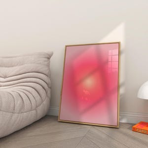 Pink Aura Gradient Wall Art | Digital Download | Abstract Gradient Art | Minimalist Home Decor | Instant Download