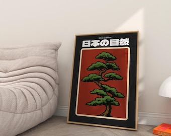 Japanese Aesthetic Wall Art – Traditional Bonsai Tree Poster | Modern Japan Decor | Vintage Asian Style Printable | Japan Inspired Art