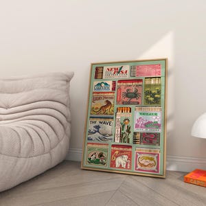 Vintage Matchbox Wall Art - Retro Matchbox Prints | Digital Download | Mid-Century Decor | Colorful Nostalgic Artwork for Home