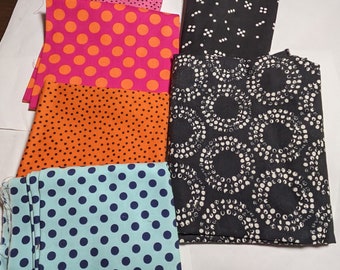 Sale! Almost 1 3/4 yards of Dots by Riley Blake, Cloud 9, Moda, Free Spirit, Michael Miller - OOP HTF - See Description, Stored Fabrics