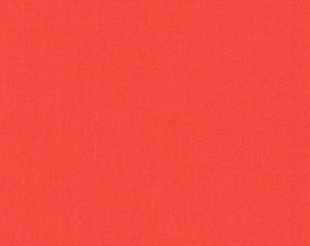 Clearance! 1/2 yard Kona Cotton K001-1087 coral Kaufman Fabrics - two half yards available - shipping overages always refunded