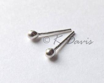 Tiny Fine Silver Stud Earrings, Ball Post Earrings Small Fine Silver Ball stud bud earring minimal jewelry gift, womens gift unique gifts