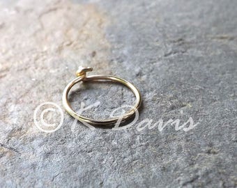 Gold Hoop Earring Single, Small 10mm Gold Hoop Earring 14k Solid Gold Tiny Hoops minimal jewelry gift solid gold earrings, cartilage hoop