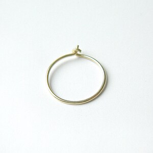 Small Gold Hoop Earring Single 14k Solid gold Hoops eco friendly minimalist, gift for men women jewelry gift for her