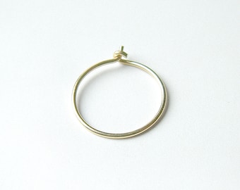 Small Gold Hoop Earring Single 14k Solid gold Hoops eco friendly minimalist, gift for men women jewelry gift for her