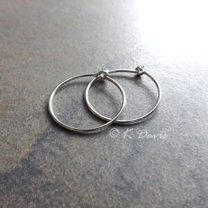 Sterling Silver Hoop Earrings: Lightweight Handmade Hoops