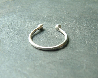 Simple Sterling Silver Ear Cuff, Lightweight Single Earcuff, Earring minimal jewelry gift