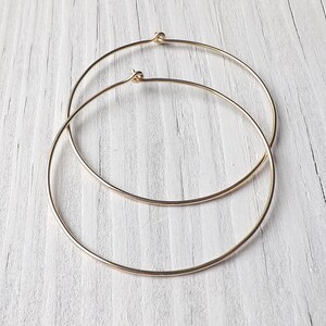 Large 14k Gold Filled Hoop Earrings: Simple Statement Jewelry
