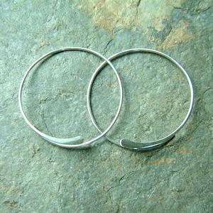 Hoop Earrings Sterling Silver Open Hoops Hammered Large Silver Hoop Earrings womens gift, Statement Jewelry statement earrings unique gift