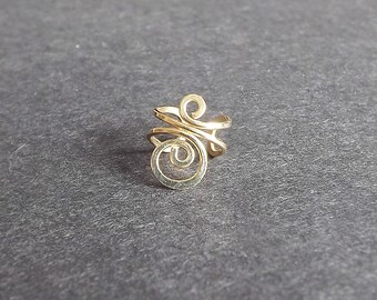 Gold Filled Swirl Ear Cuff - No Pierce Minimalist Earring