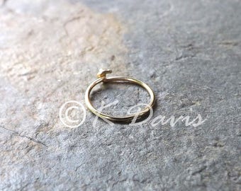 Small Gold Hoop Earring Single 14k Solid Gold 10mm Tiny Hoop jewelry gift for women, gift for men, jewelry gift for her, for him yellow