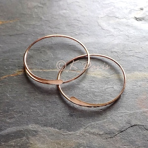 Hoop Earrings Gold Open Hoops, Sleeper Hoops, 14K Gold Filled Hoop Earrings, Yellow gold, Rose Gold jewelry, 18 gauge (1 mm thick) wire